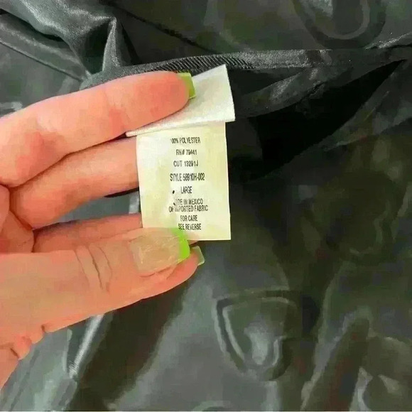 Vintage Jenny Buchanan Intimates Heart Print Satin Black Slip Dress Large - Picture 4 of 5